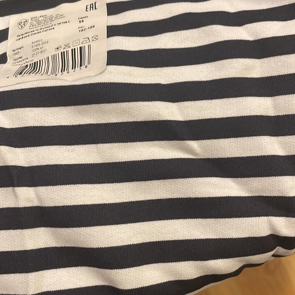 Genuine Black Striped Long Sleeved T-Shirt Telnyashka - Picture 3 of 4